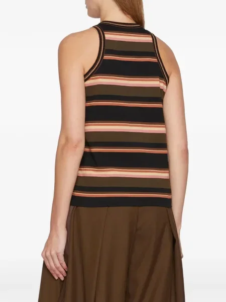 Top Sacai cu dungi negru