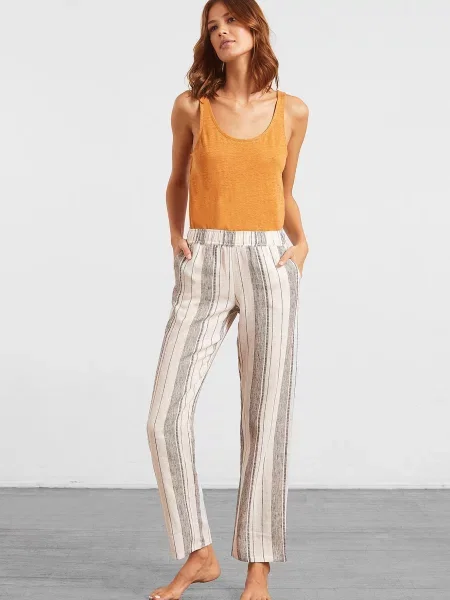 Льняная пижама Etam белая