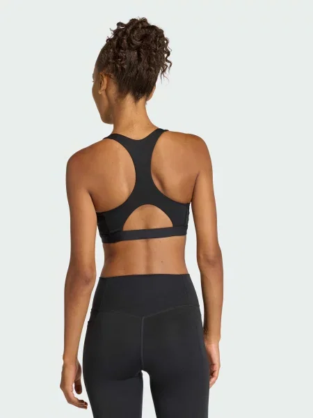 Переработанный спортивный топ Adidas черный