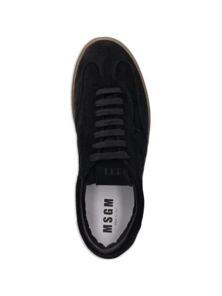 Sneakerși Msgm din piele de căprioară negru