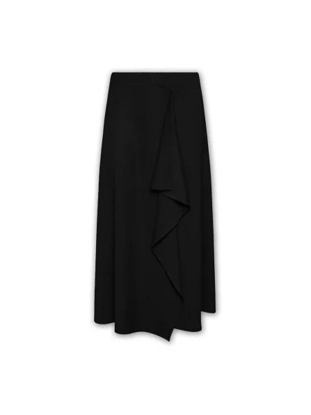 Spódnica Elena Miro' z żabotem kopertowa czarna