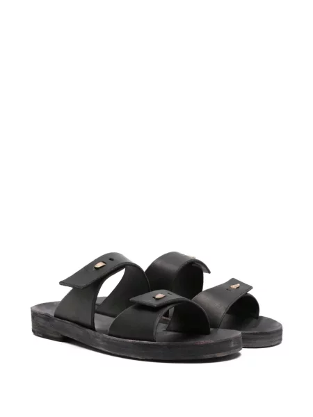 Sandale Ma+ din piele cu bretele negru