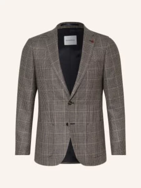 Roy Robson Marynarka O Kroju Slim Fit braun szara