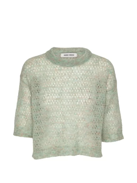 Tricou Henrik Vibskov tricotate verde