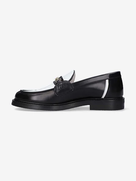 Filling Pieces bőr mokaszin Loafer Polido lapos talpú fekete