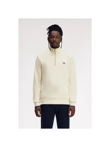 Hanorac cu fermoar Fred Perry bej