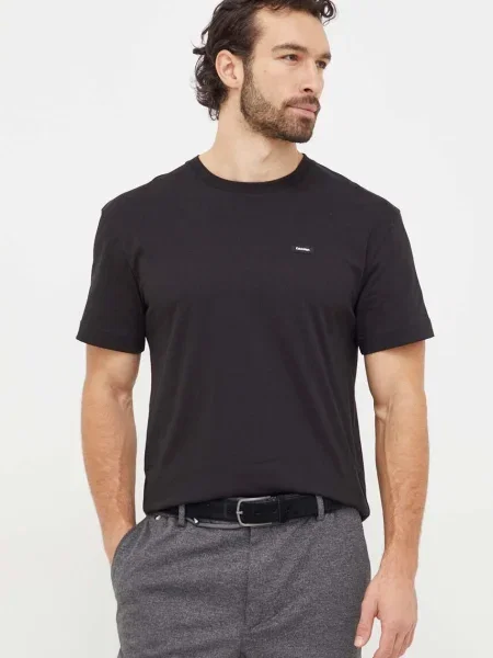 Calvin Klein t-shirt gładki czarny