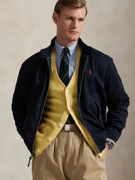 Kurtka bomber Polo Ralph Lauren casual niebieski