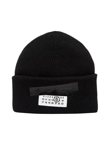 Czapka Mm6 Maison Margiela wełniana czarna