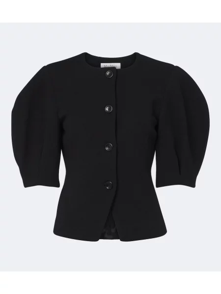 Geacă Max Mara din jerseu negru