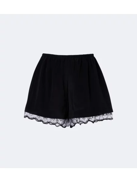 Pantaloni scurți Simone Rocha din dantelă negru