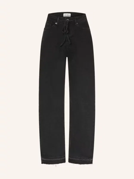 Ichi Jeansy Paperbag Ihmisilla schwarz czarne