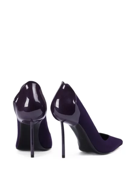 Pantofi cu toc Le Silla din piele de căprioară violet