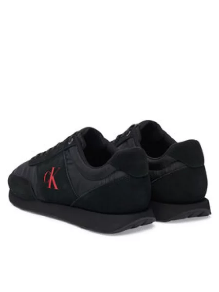 Calvin Klein Superge Retro Runner Band Lth-Su črna