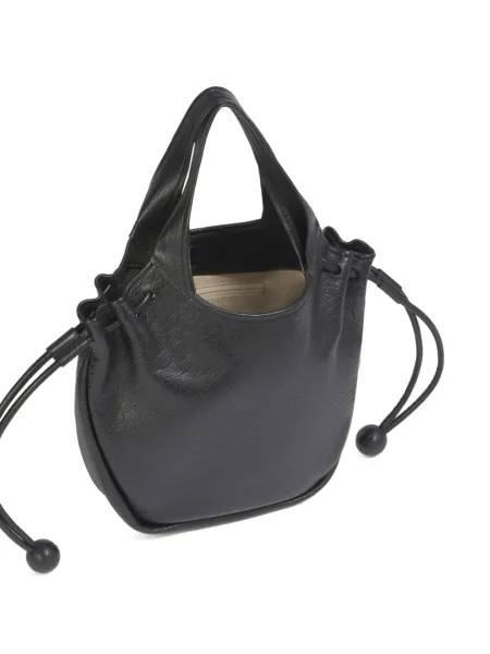 Geanta de piele Marni din piele negru
