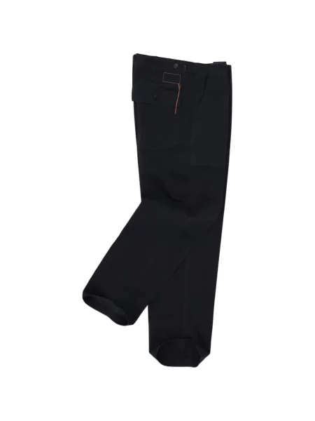 Pantaloni Fortela cu model herringbone albastru