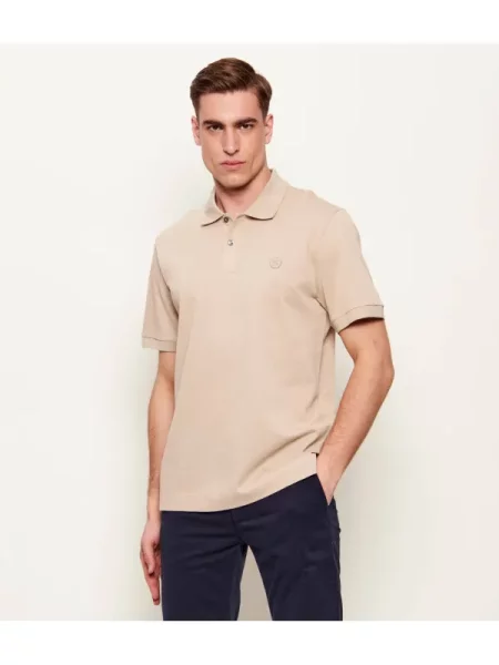 Tricou polo Boss Black bej