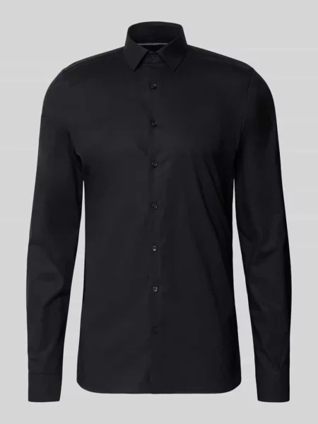 Koszula biznesowa o kroju super slim fit z bardzo długim rękawem model ‘URBAN KENT’ Olymp No. Six czarna