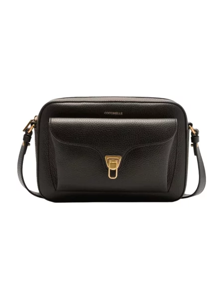 Torebka crossbody Coccinelle skórzana czarna