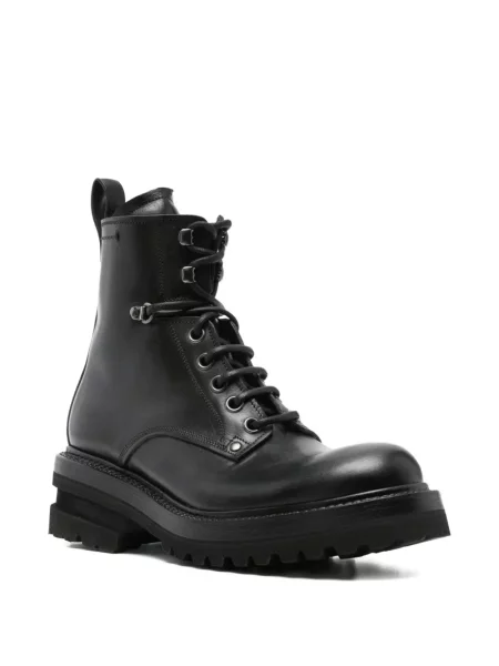 Botine Premiata cu șireturi din dantelă negru