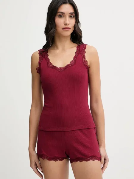 Пижама Tommy Hilfiger винено червено