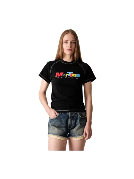 Martine Rose Raglan Shrunken T-shirt damski czarna