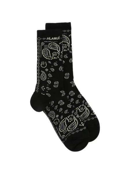 Șosete Alanui cu model paisley negru
