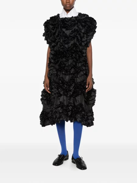 Rochie midi Comme Des Garçons cu volane negru