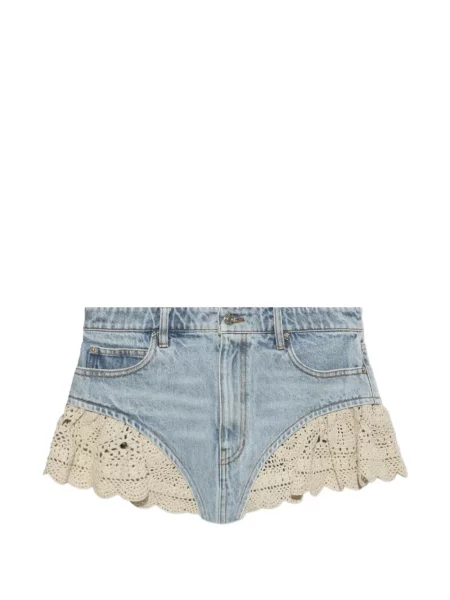 Pantaloni scurți din denim Frame albastru