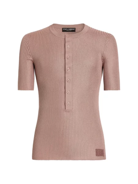 Pulover Dolce & Gabbana de mătase roz