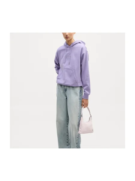 Klasická mikina Calvin Klein Jeans fialová