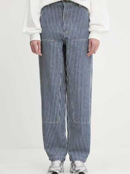 A.P.C. jeans Pantalon Gustav high waist albastru