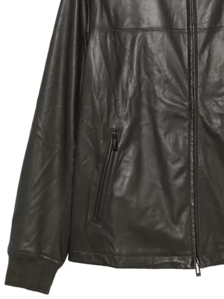 Bőrdzseki Emporio Armani fekete