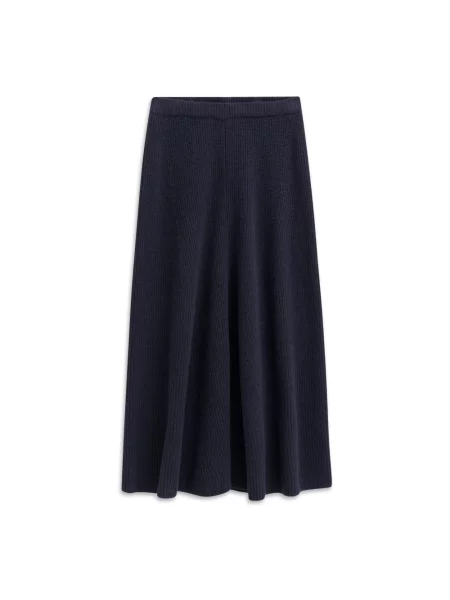 Spódnica Bugatti wełniana prążkowana niebieska