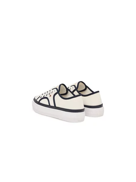 Tenisky Tommy Hilfiger Platform Vulc Piping bílá