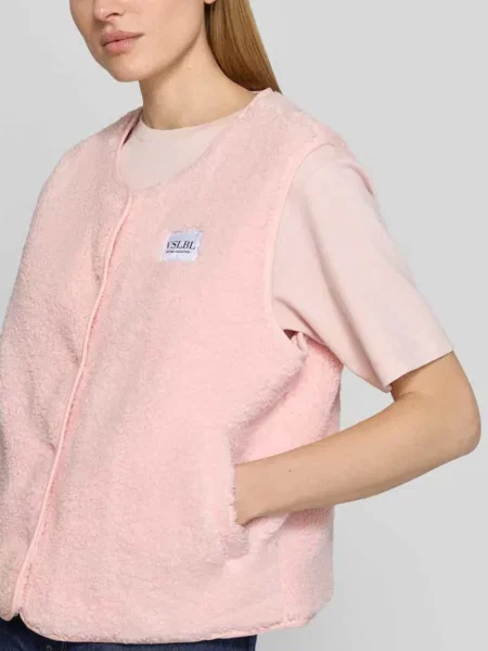 Kamizelka w teddy-looku w kroju regular fit model AMALIA' Villa Sophie różowa