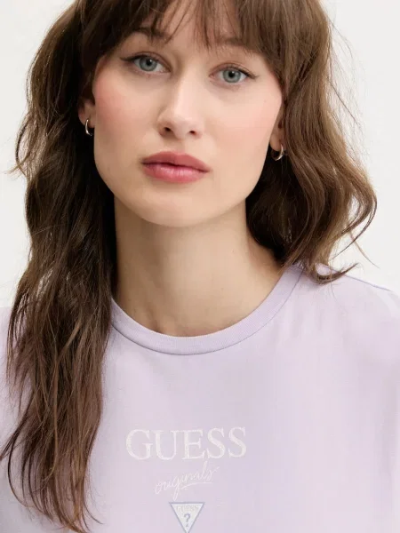Футболка Guess Originals фиолетовая