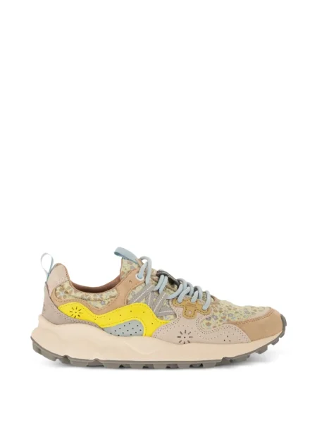 Semišové květinové tenisky Flower Mountain s potiskem