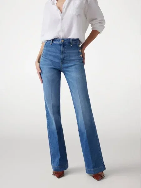 Guess Τζιν Flared Fit μπλε