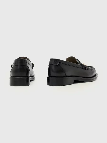 AllSaints mokasyny skórzane Bloom Stud Loafer czarne