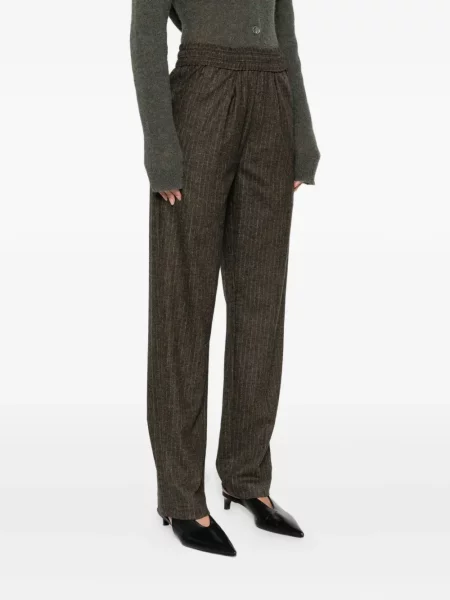 Pantaloni Isabel Marant cu dungi maro