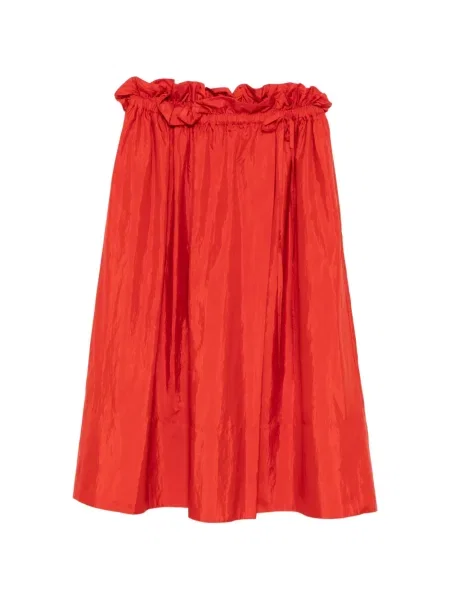 Fustă Jil Sander cu volane roșu