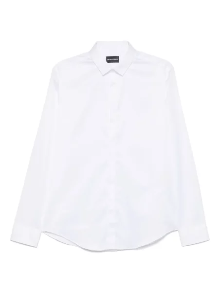 Cămașă Emporio Armani din poplin alb