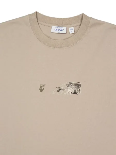 Tricou Off-white cu imagine alb