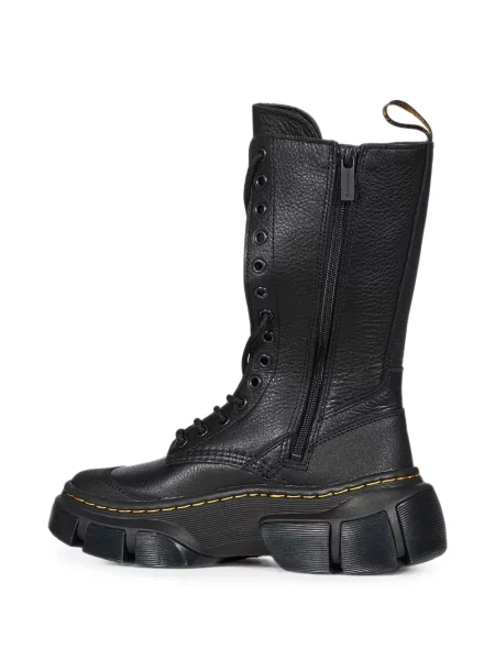 Боти Dr. Martens с връзки на платформе с дантела черно