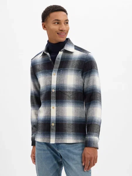 Drykorn koszula casual Dieggo Mężczyźni Comfort Fit w kratkę S niebieski