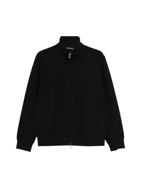 Bluza rozpinana Emporio Armani z dżerseju czarna