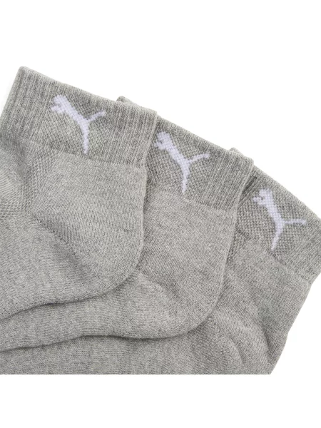 PUMA Skarpety do kostek unisex 3 pary Odzież szary