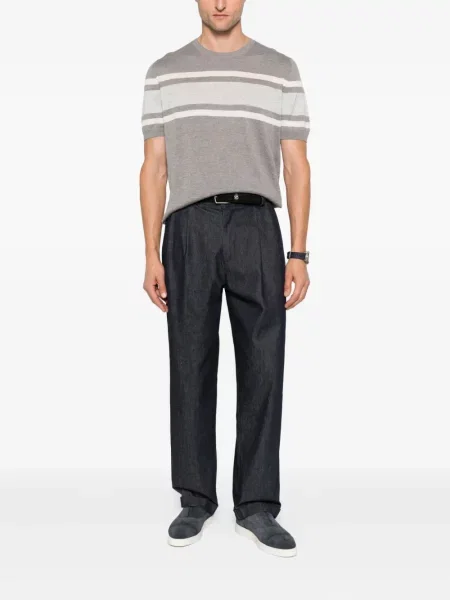 Tricou Gran Sasso cu dungi gri
