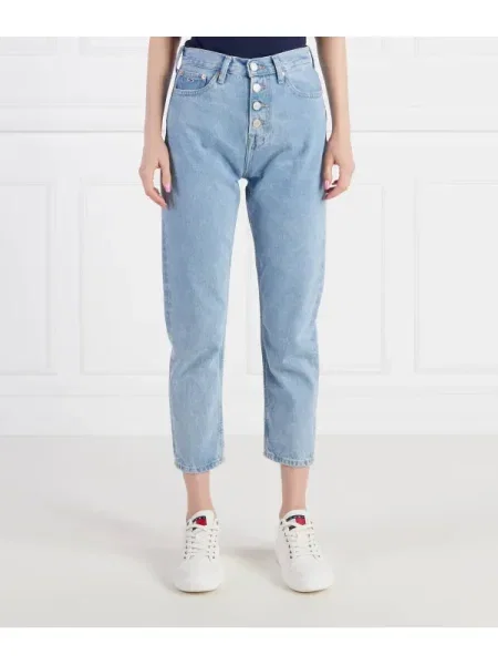 Tommy Jeans Blugi IZZIE HR SLIM ANKLE BF | slim boyfriend fit albastru